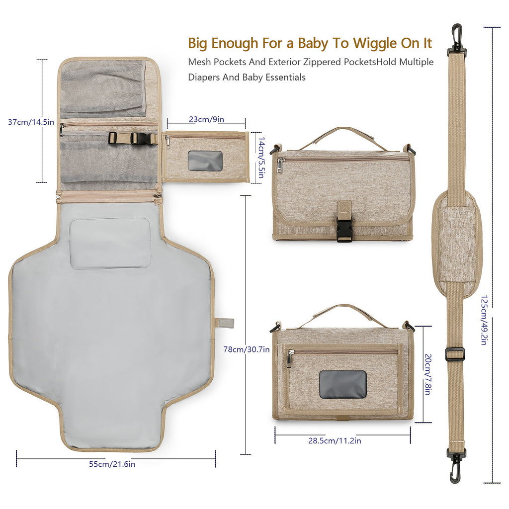 [Low Price Big Sale] Portable Baby Diaper Pad Supplies Outdoor Travel Folding Diapers Include Shoulder Strap Wet Wipes