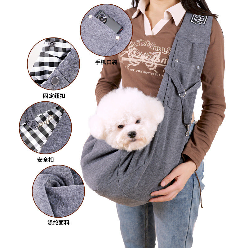 Portable Breathable Cat Carrier Bag for Outings, Pet Travel Backpack, Single-Shoulder Crossbody Bag, Large Capacity Cat Bag