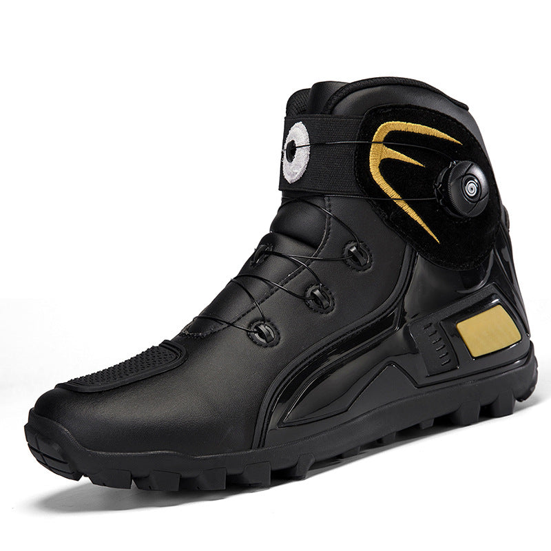 Cross-Border Supply Men's Motorcycle Shoes Large Size Motorcycle Riding Shoes Men's Rider Four-Season Sneakers Motorcycle Travel Equipment