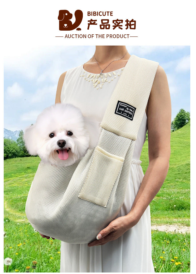 Amazon's Best-Selling Mesh Summer Foldable Shoulder Pet Bag Large Capacity Breathable Portable Travel Cross-Body Cat Bag