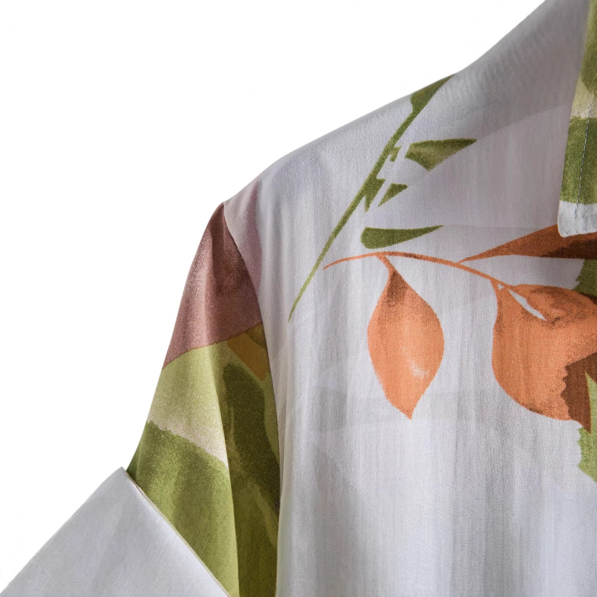 Cross-border Supply Summer Beach Short-sleeved Shirt Men's Printed Hawaiian Shirt Seaside Holiday Travel Loose plus size