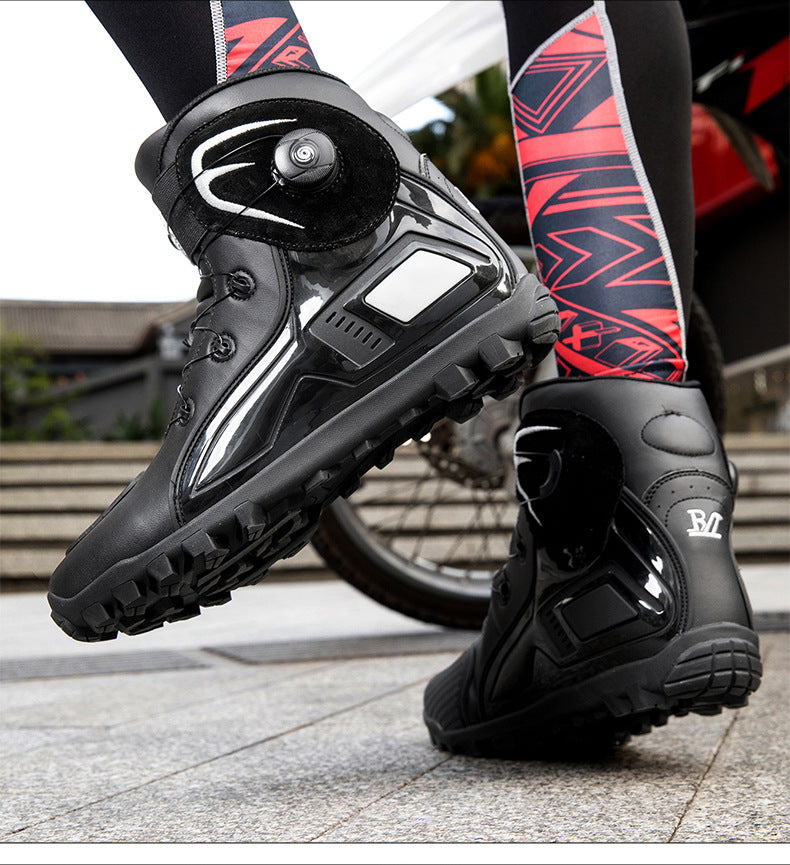 Cross-Border Supply Men's Motorcycle Shoes Large Size Motorcycle Riding Shoes Men's Rider Four-Season Sneakers Motorcycle Travel Equipment