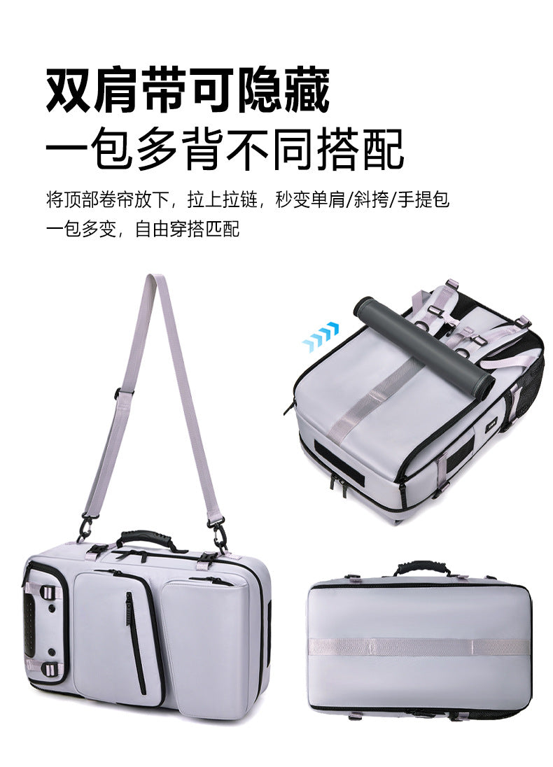 Foreign Trade Cross-border Supply Backpack Men's Large Capacity Crossbody Portable Travel Multi-functional Shoe Warehouse Sports Fitness Bag