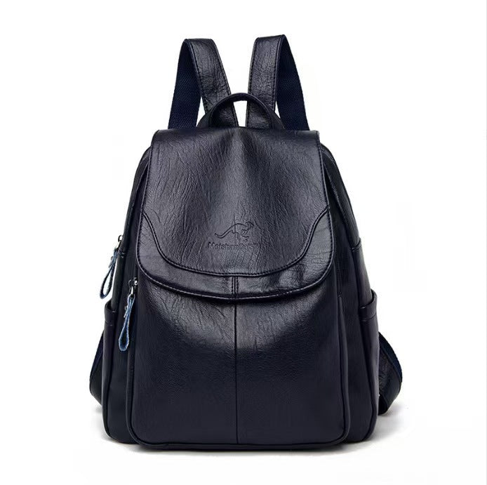 Factory Direct Supply Cross-Border Women's Backpack New Soft Leather Fashion Versatile Backpack Women's Large Capacity Travel Bag