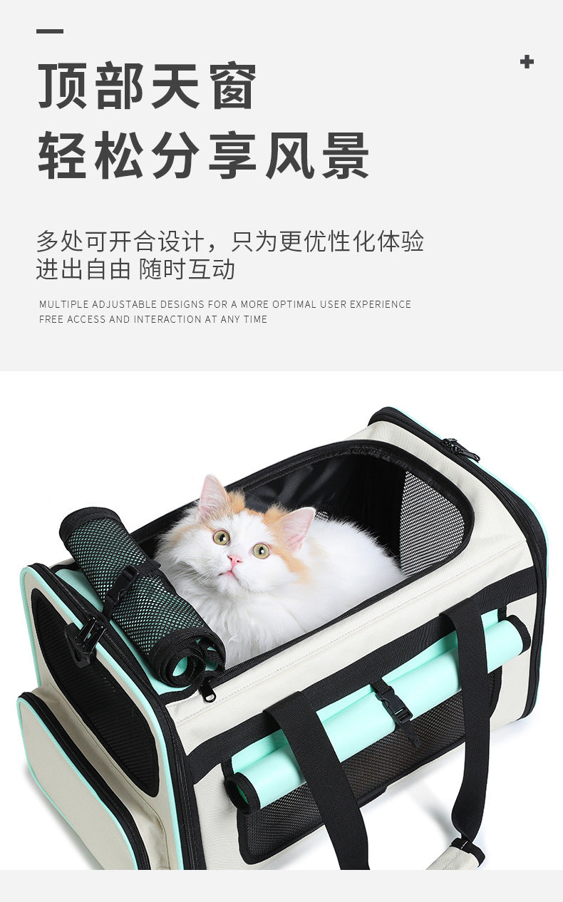 Foldable, Breathable and Lightweight Cat Bag for Carrying Pets When Traveling, Handbag for Pets, Car Bag for Cats
