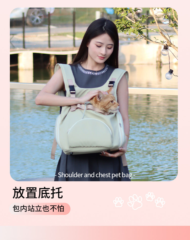 Autumn and Winter Essential Portable Bag for Pets, Front Chest Bag for Dogs, Travel Backpack, Chest Harness for Cats