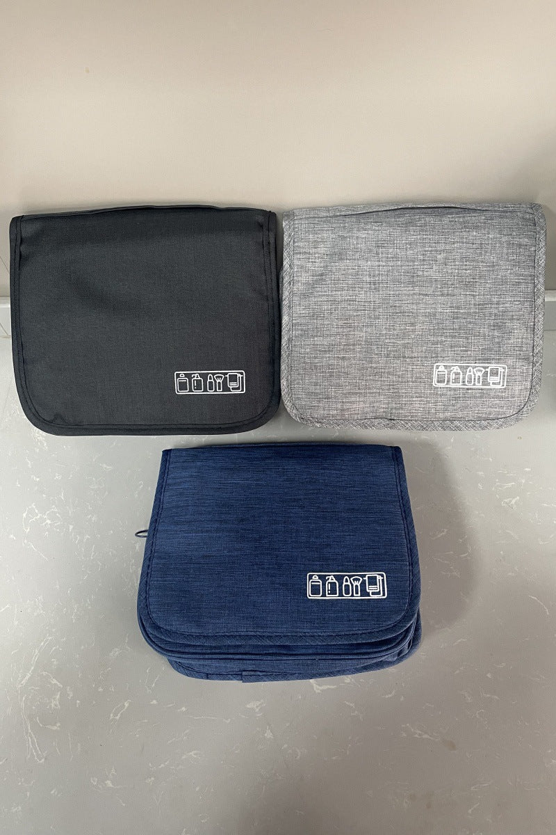 Cross-border Waterproof Cationic Hook Wash Bag Travel Cosmetic Bag Bathroom Supplies Large Capacity Convenient Travel Fabric