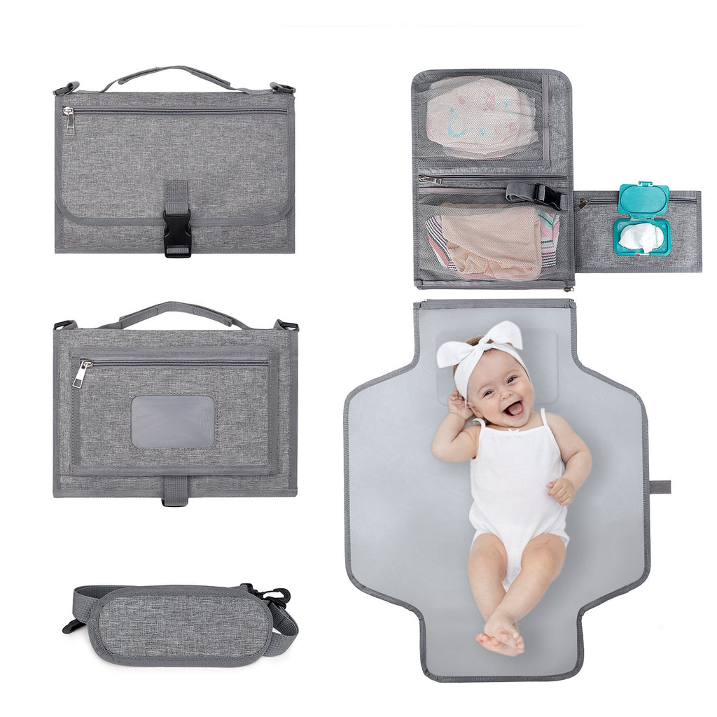 [Low Price Big Sale] Portable Baby Diaper Pad Supplies Outdoor Travel Folding Diapers Include Shoulder Strap Wet Wipes