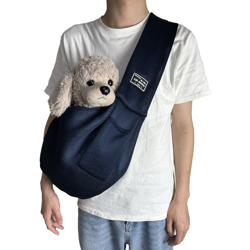 Amazon's Best-Selling Mesh Summer Foldable Shoulder Pet Bag Large Capacity Breathable Portable Travel Cross-Body Cat Bag