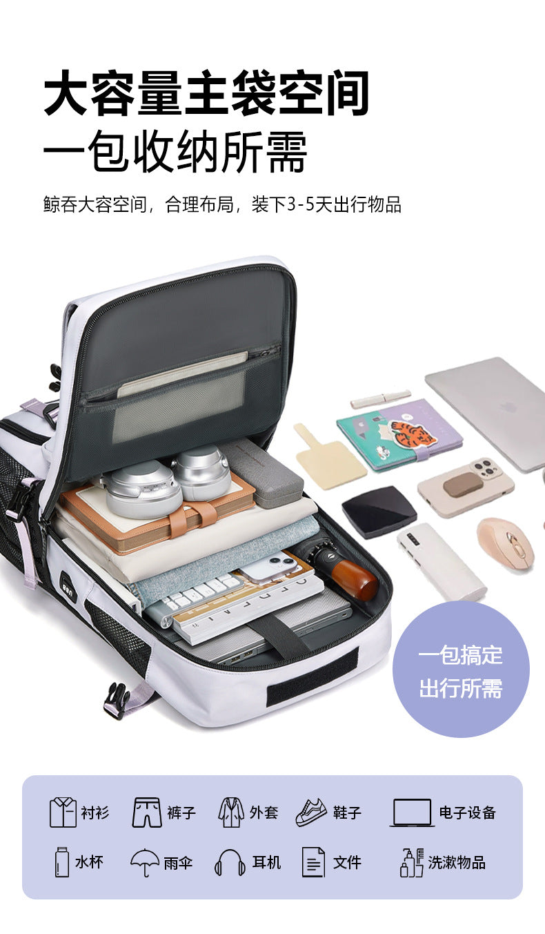 Foreign Trade Cross-border Supply Backpack Men's Large Capacity Crossbody Portable Travel Multi-functional Shoe Warehouse Sports Fitness Bag
