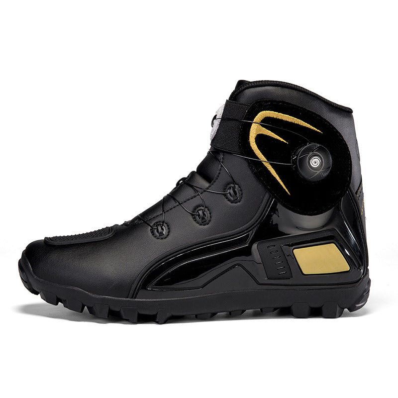 Cross-Border Supply Men's Motorcycle Shoes Large Size Motorcycle Riding Shoes Men's Rider Four-Season Sneakers Motorcycle Travel Equipment