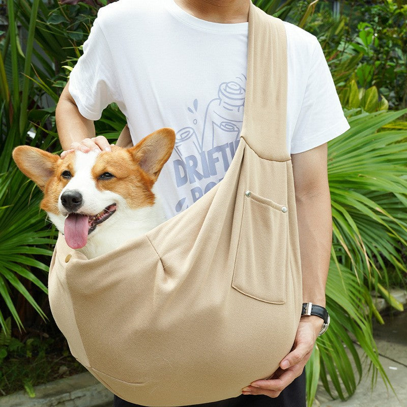 Portable Breathable Cat Carrier Bag for Outings, Pet Travel Backpack, Single-Shoulder Crossbody Bag, Large Capacity Cat Bag