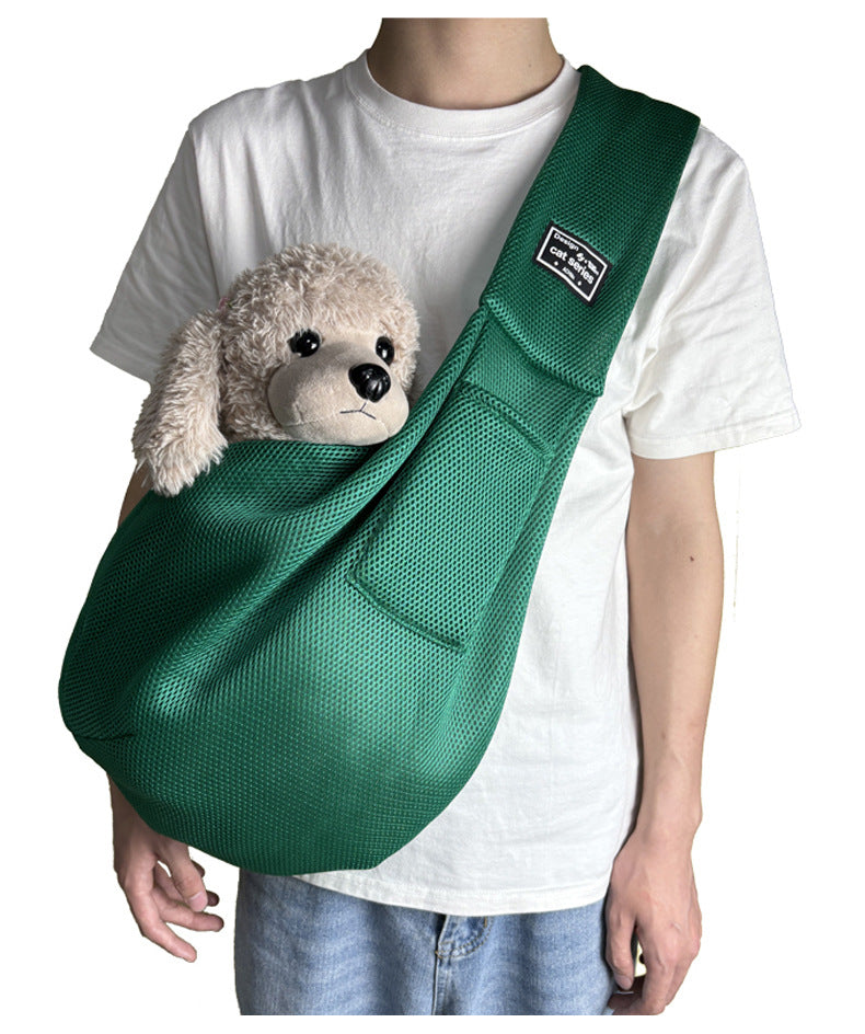 Amazon's Best-Selling Mesh Summer Foldable Shoulder Pet Bag Large Capacity Breathable Portable Travel Cross-Body Cat Bag