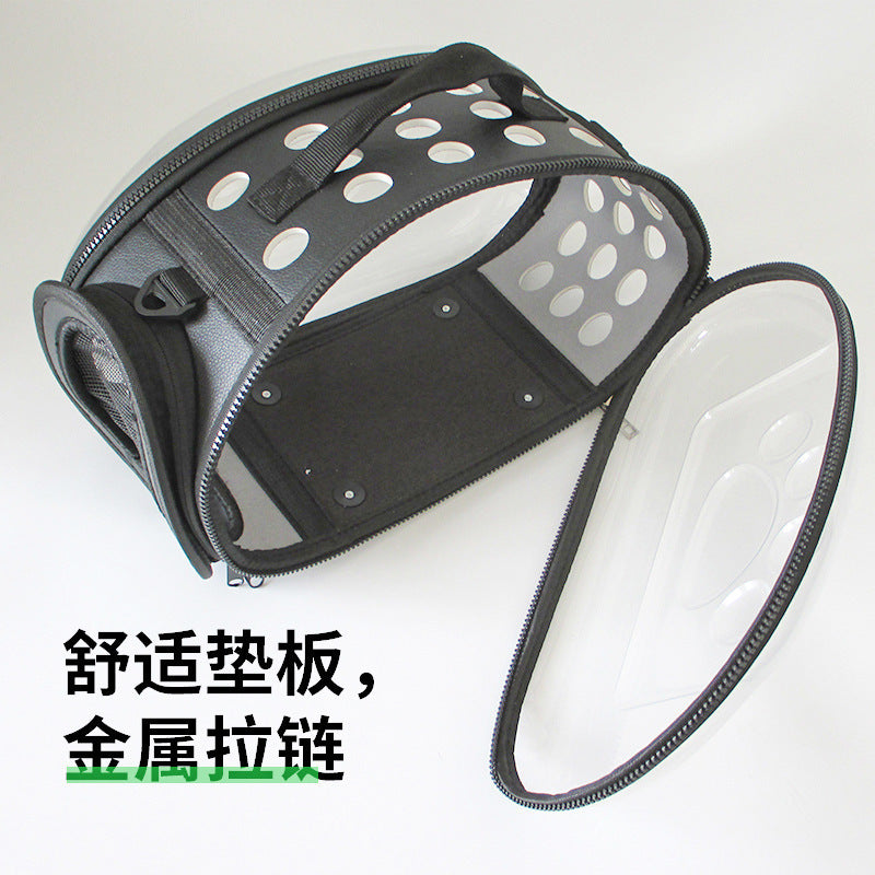 Cross-Border Direct Supply Amazon Pet Bag Portable Transparent Cat and Dog Backpack Foldable Breathable Portable Cat Bag