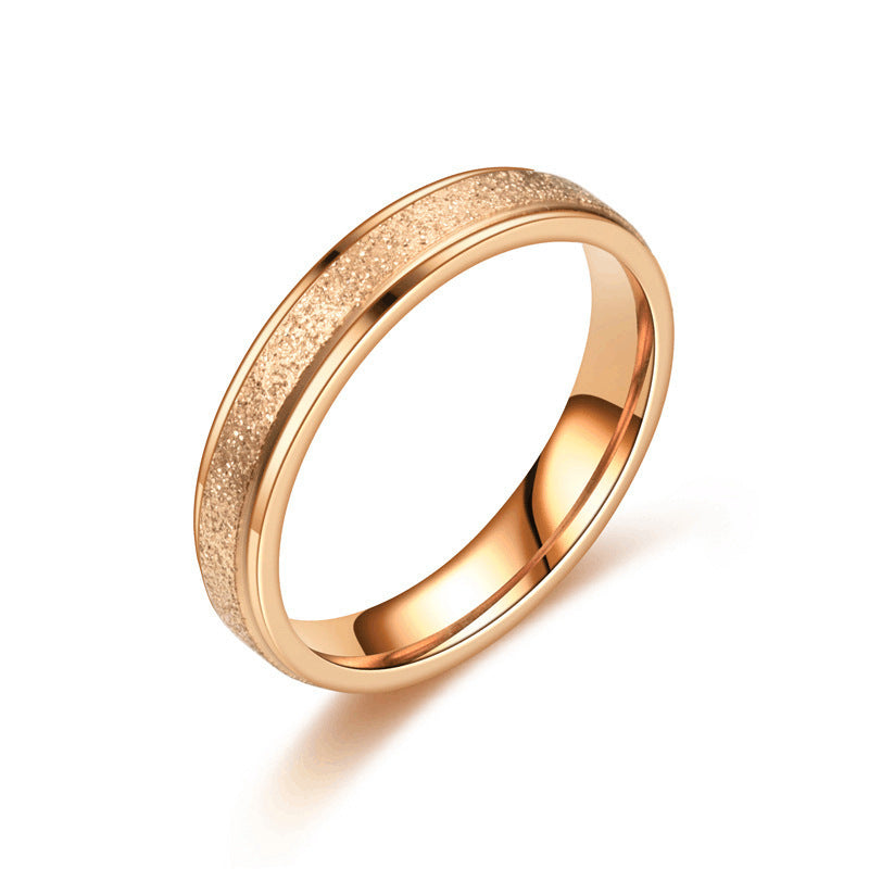 Hot Stainless Steel Single and Double Rows Full Diamond Titanium Steel Couple Rings for Women with Small Square Diamonds Personalized Simple Card Plus Titanium Steel Rings