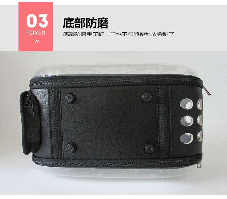 Cross-Border Direct Supply Amazon Pet Bag Portable Transparent Cat and Dog Backpack Foldable Breathable Portable Cat Bag