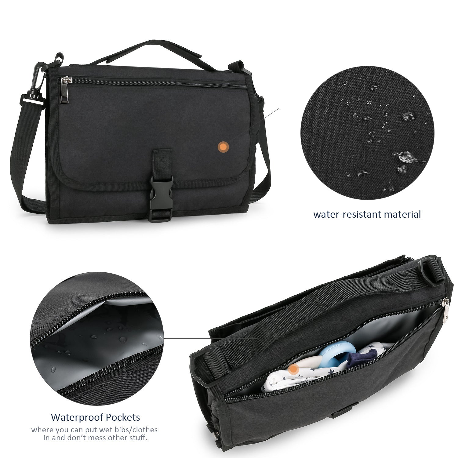 [Low Price Big Sale] Portable Baby Diaper Pad Supplies Outdoor Travel Folding Diapers Include Shoulder Strap Wet Wipes