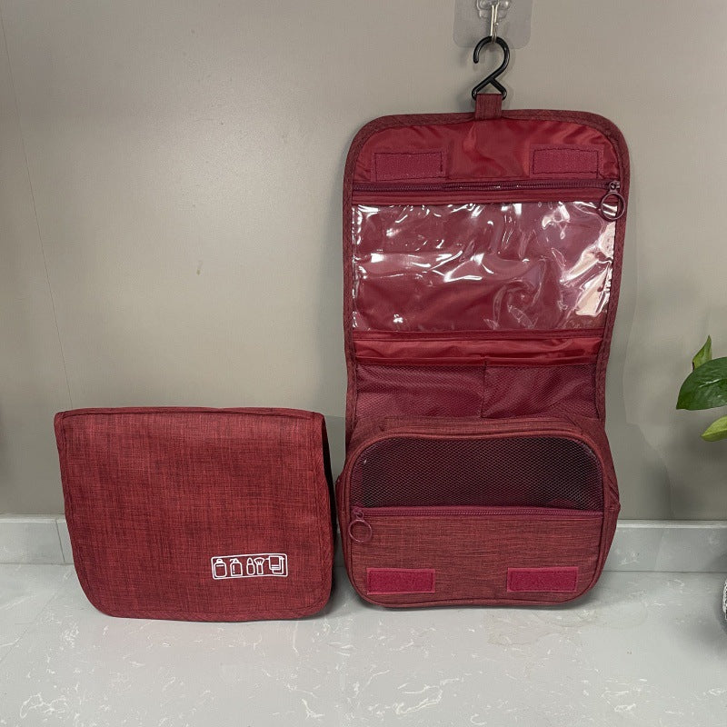 Cross-border Waterproof Cationic Hook Wash Bag Travel Cosmetic Bag Bathroom Supplies Large Capacity Convenient Travel Fabric