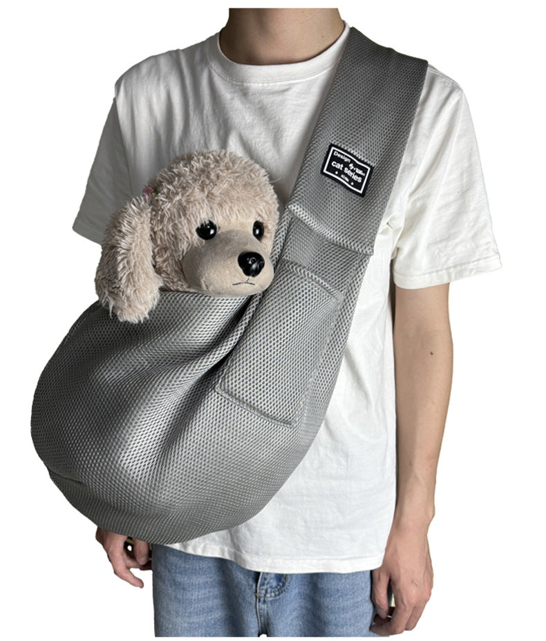 Amazon's Best-Selling Mesh Summer Foldable Shoulder Pet Bag Large Capacity Breathable Portable Travel Cross-Body Cat Bag