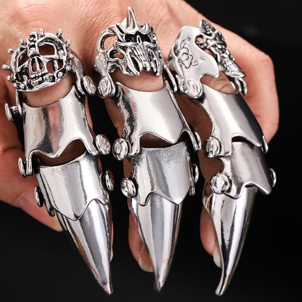 Vintage Men's and Women's Rings with Trendy and Cool Elements, Non-Mainstream Alloy Finger Rings, Factory Direct Sales and Wholesale.