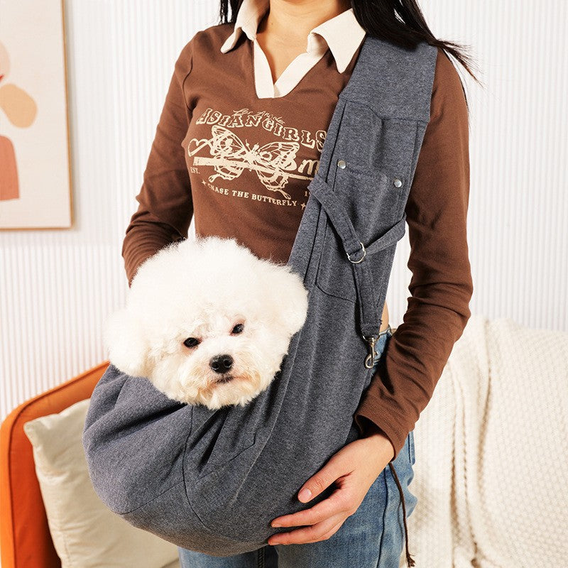Portable Breathable Cat Carrier Bag for Outings, Pet Travel Backpack, Single-Shoulder Crossbody Bag, Large Capacity Cat Bag