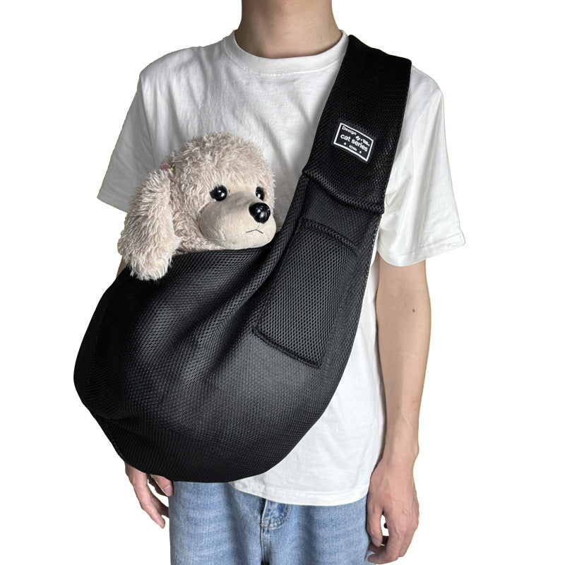 Amazon's Best-Selling Mesh Summer Foldable Shoulder Pet Bag Large Capacity Breathable Portable Travel Cross-Body Cat Bag