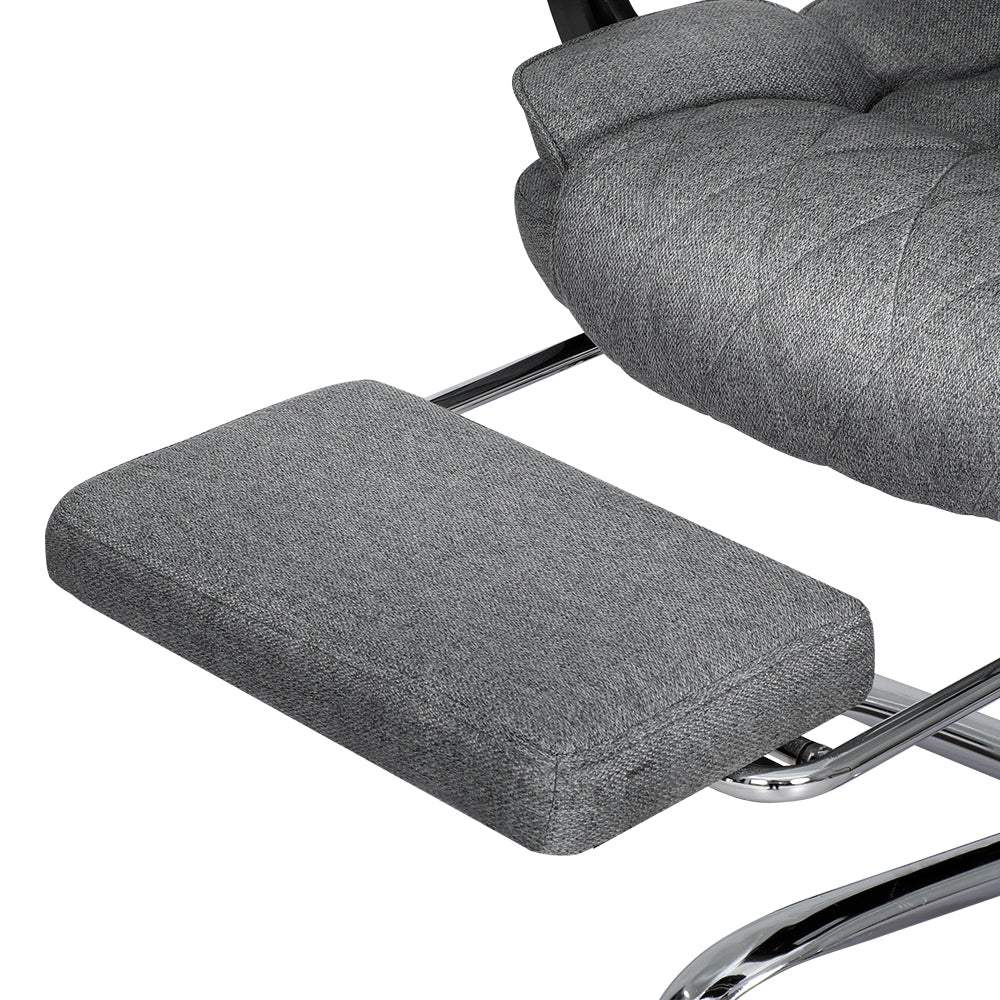 NNEDSZ Executive Office Chair Fabric Footrest Grey-2
