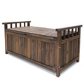 NNEDSZ Outdoor Storage Box Wooden Garden Bench Chest Toy Tool Sheds Furniture-0
