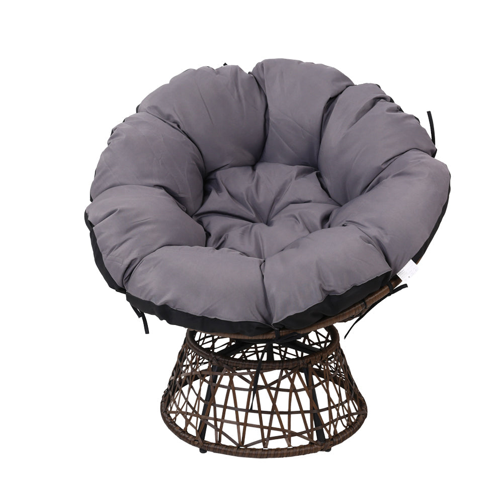 NNEDSZ Papasan Chair - Brown-1