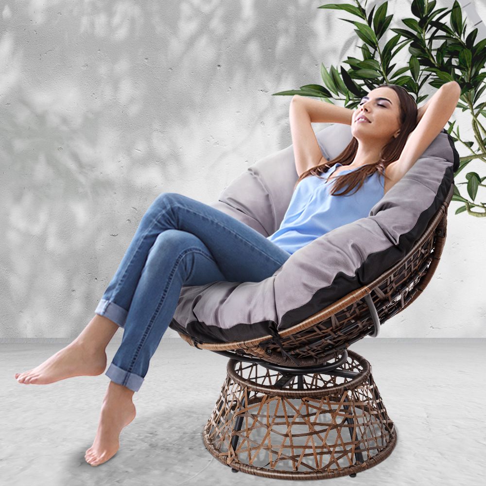 NNEDSZ Papasan Chair - Brown-3