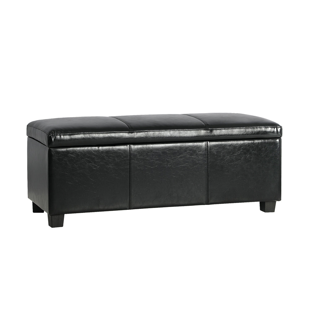 NNEED Storage Ottoman PU Leather Large Black-0