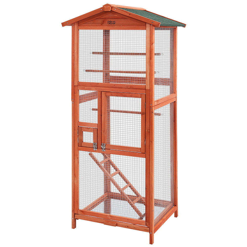 NNEDSZ Bird Cage Wooden Pet Cages Aviary Large Carrier Travel Canary Cockatoo Parrot XL-2