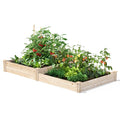 4 ft x 8 ft Pine Wood 2 Tier Raised Garden Bed - Made in USA-0