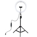NNEIDS 11.8 Led Ring Light With Tripod And Phone Clamp - 3 Modes Dual Colour Temperature Dimmable - Perfect For Vlogging And Live Streaming-0