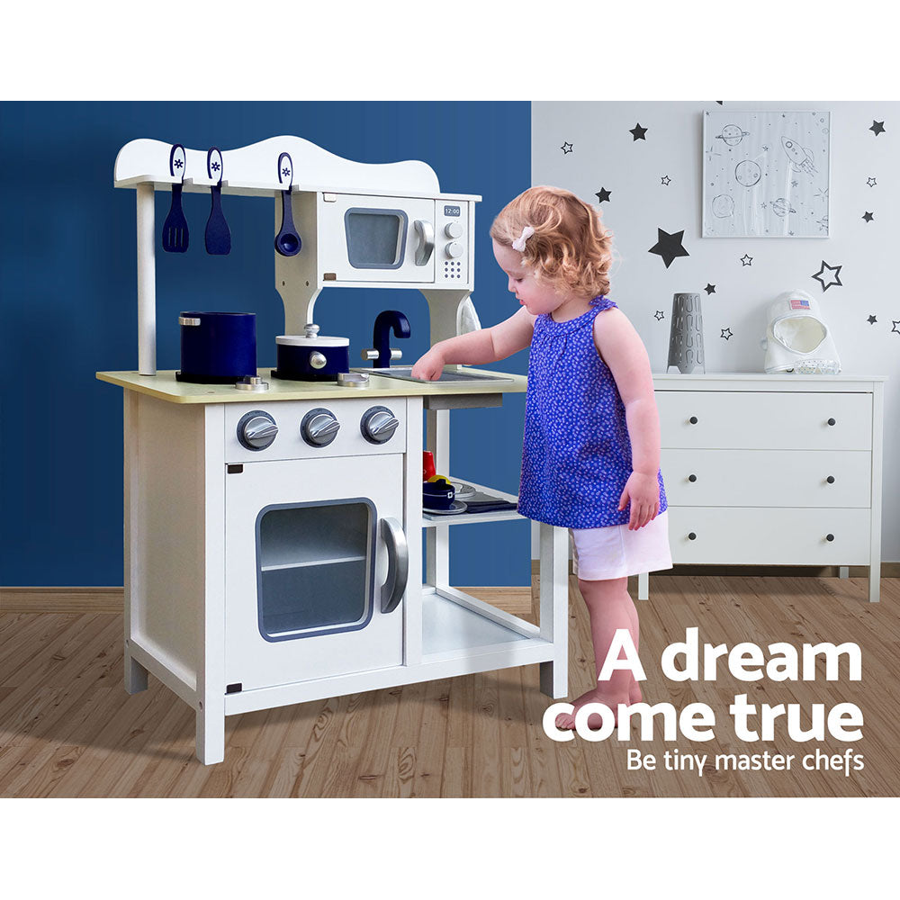 NNEDSZ  18 Piece Kids Kitchen Play Set - White-4