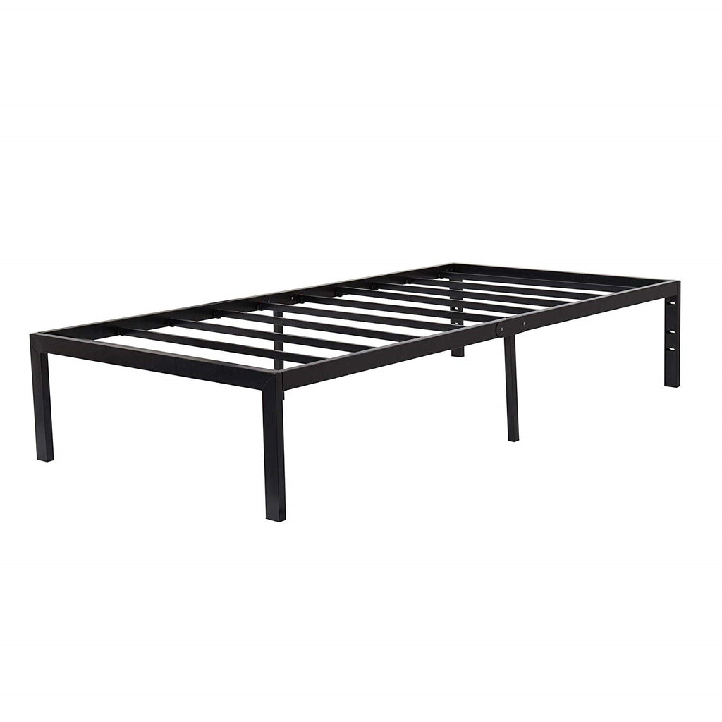 Twin size Modern Heavy Duty Black Metal Platform Bed Frame-1