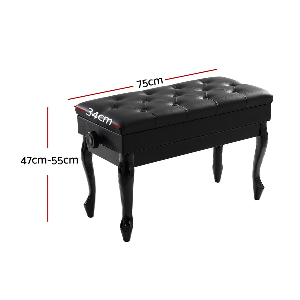 NNEDSZ Alpha Piano Bench Stool Adjustable Height Keyboard Seat-1