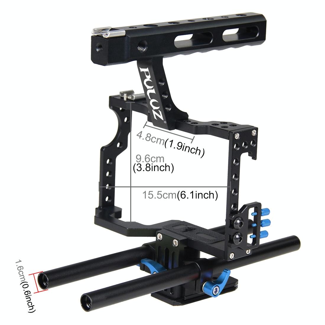 NNEIDS Sony A7 / A7S / A7R Camera Cage Stabilizer With Handle - Blue-4