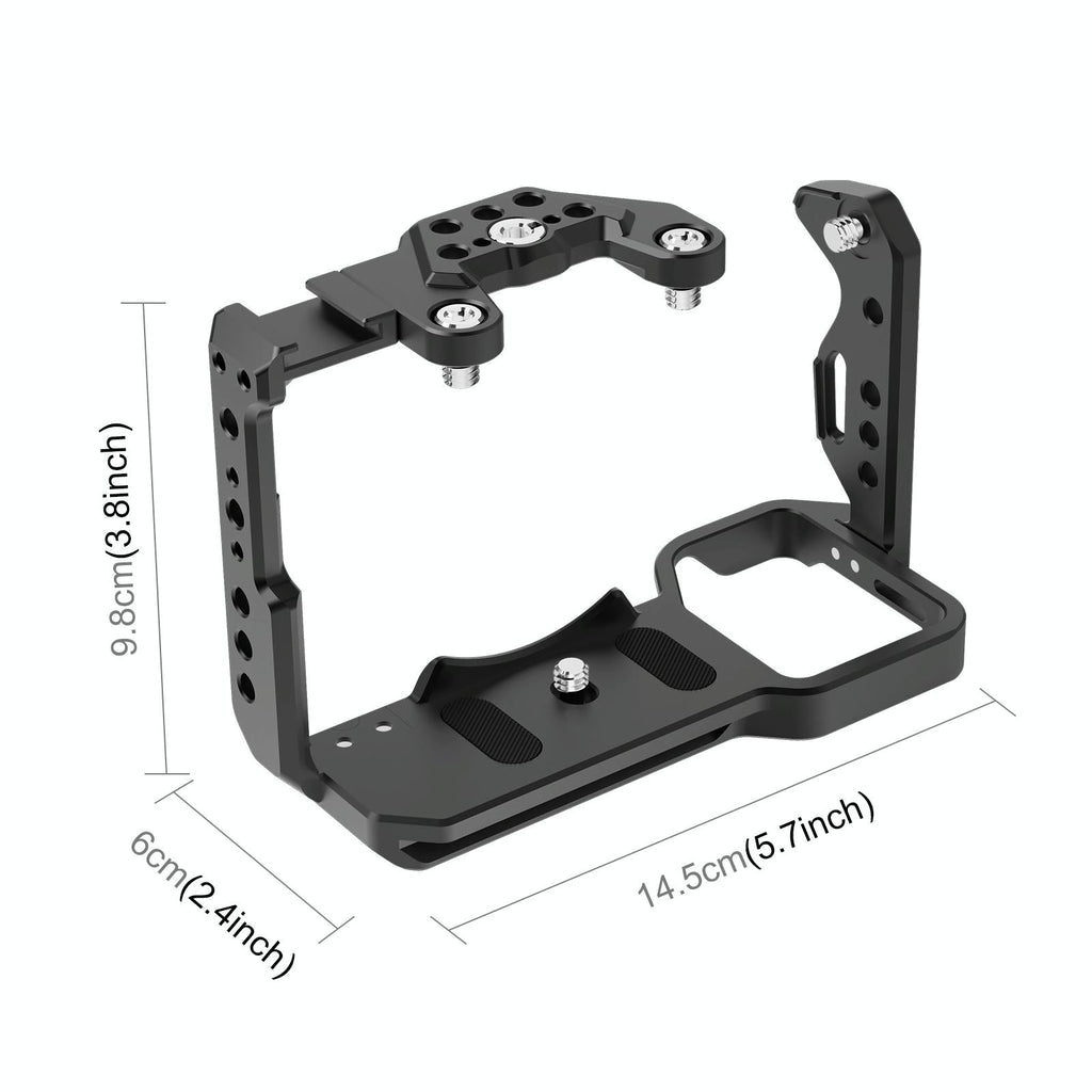 NNEIDS Sony Ilme-Fx30 / Fx3 Camera Cage With Nota Slider - Metal Stabilizer Rig Black-0
