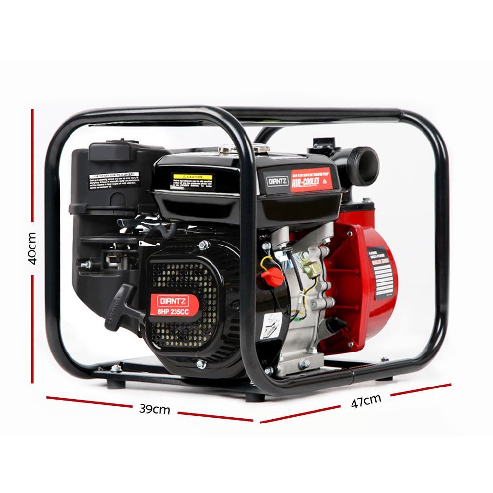NNEDSZ 2inch High Flow Water Pump - Black & Red-1