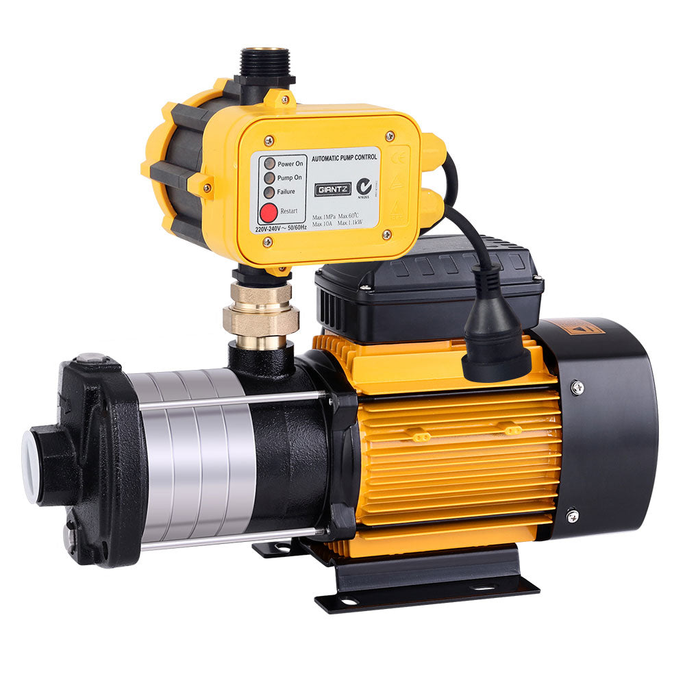 NNEDSZ Multi Stage Water Pump Pressure Rain Tank Garden Farm House Irrigation 2000W Yellow Controller-0
