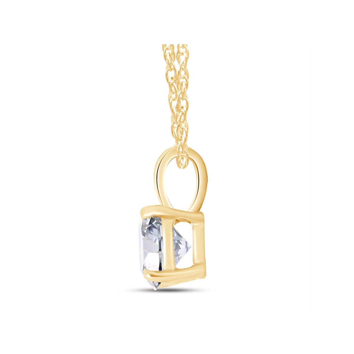 1.50 Ctw Round Lab Grown Diamond Pendant Necklace in 14K Gold – F Color VS Clarity | AGI Certified-3
