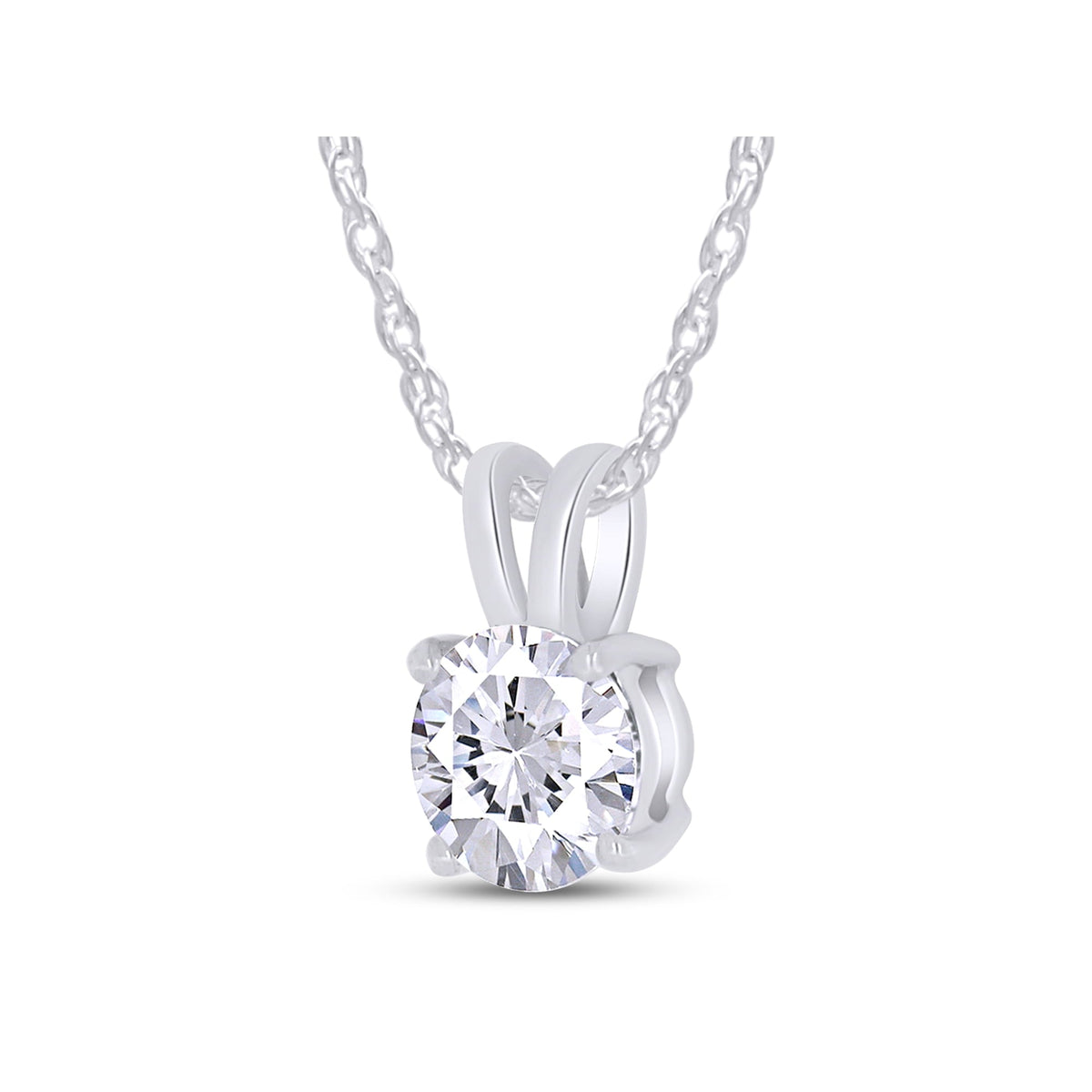 1.00 CTW Lab-Grown Round Diamond Solitaire Pendant in Solid 14K Gold – F Color, VS Clarity, AGI Certified-4
