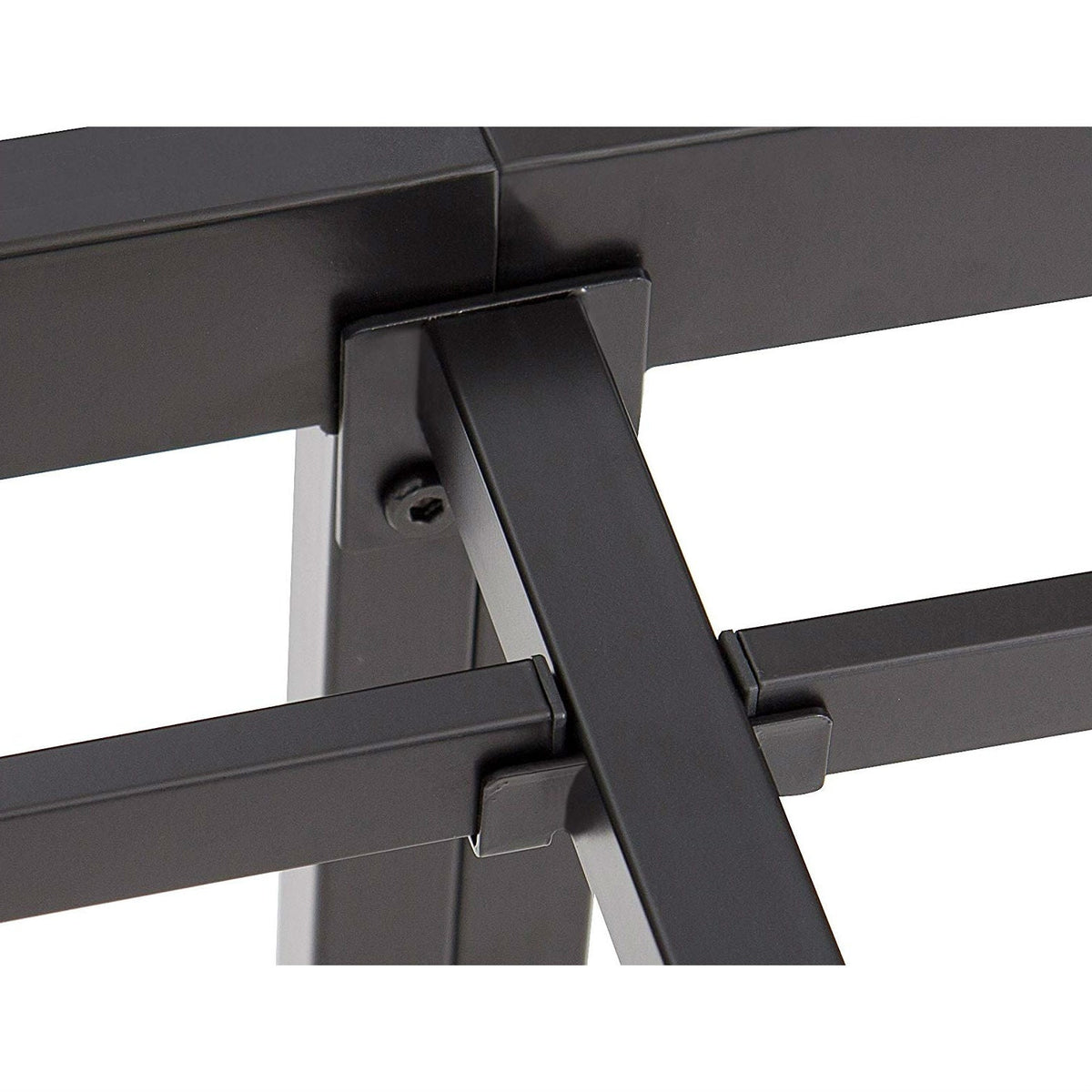 Queen size Modern Heavy Duty Black Metal Platform Bed Frame-3