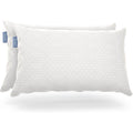 Set of 2 Queen Shredded Memory Foam Pillows with Luxury Bamboo Breathable Cover-0