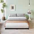 Queen size 3-inch Low Profile Heavy Duty Metal Bed Frame in Matte Black-0
