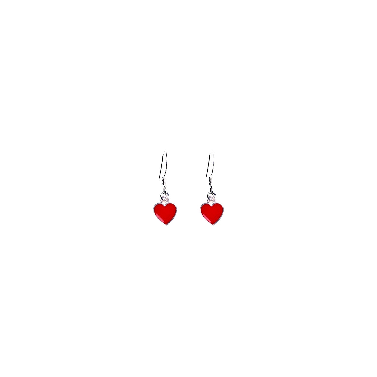 Classic Red Hearts Earrings, Playing Cards inspired Queen of Hearts | by lovedbynlanla-0