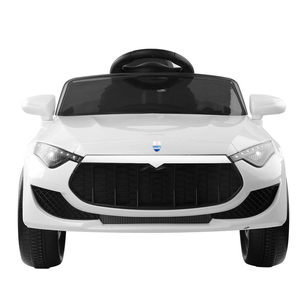NNEDSZ Kids Ride On Car Electric Toys 12V Battery Remote Control White MP3 LED-1