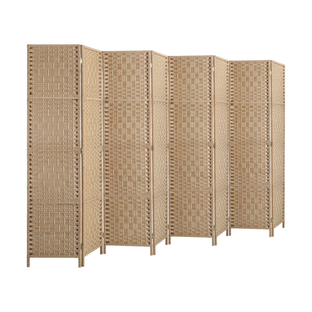 NNEED 8 Panel Room Divider Privacy Screen Wood-0