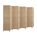 NNEED 8 Panel Room Divider Privacy Screen Wood-0